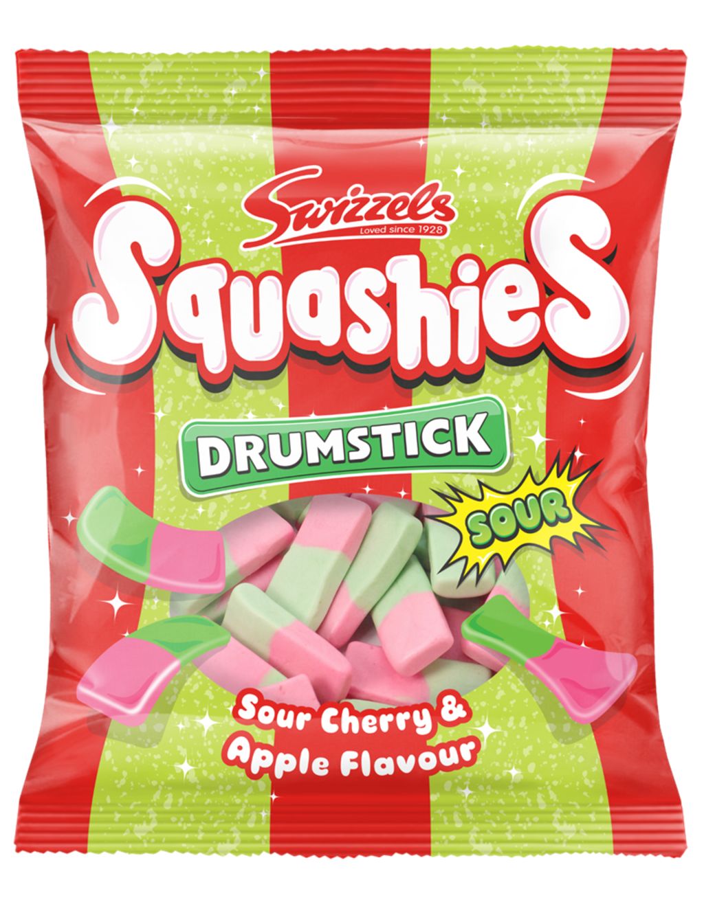 Swizzels Squashies Drumstick Cherry & Apple 12 x 140g - Carton of 12
