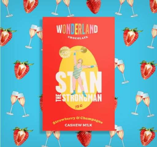 Strawberry & Champagne Cashew Milk Chocolate 75g x 10 pack